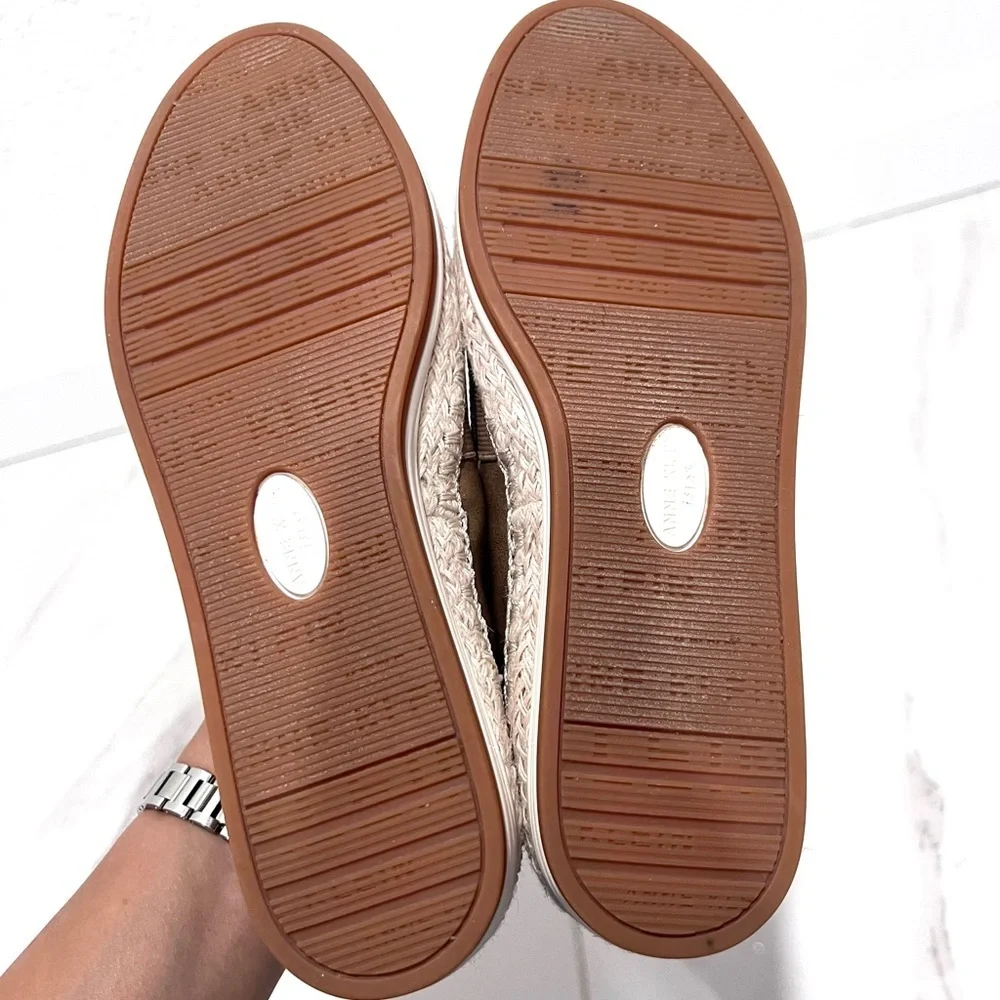 Anne Klein‎ Brown Espadrille Slip-Ons 7.5